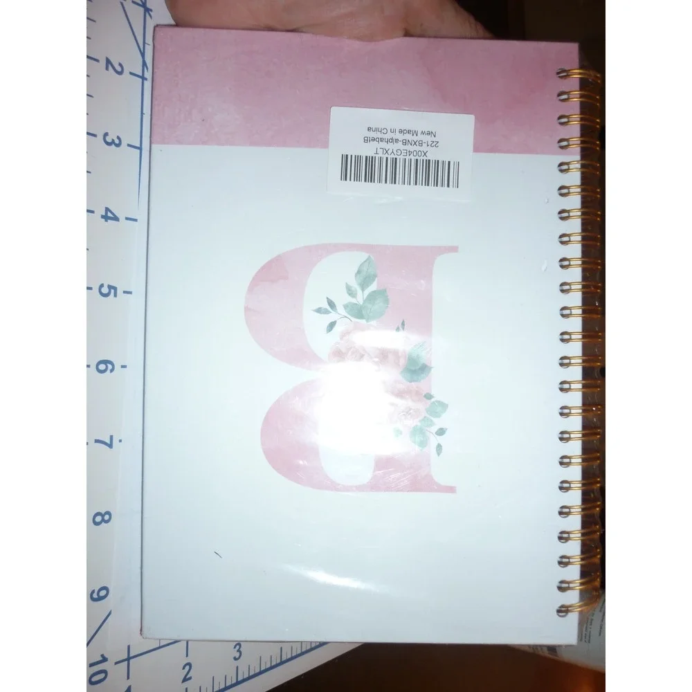 NEW B Personalized‎ Spiral Hard-Bound Notebook / Planner Alphabet Pink Innitial